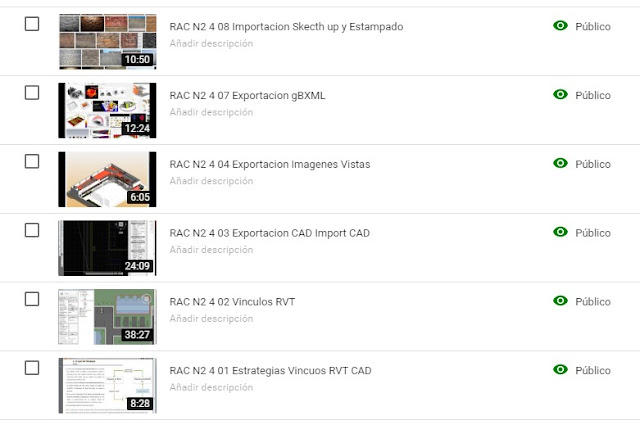 Videotutoriales Revit Architecture Nivel 2 disponibles: Entrega 5
